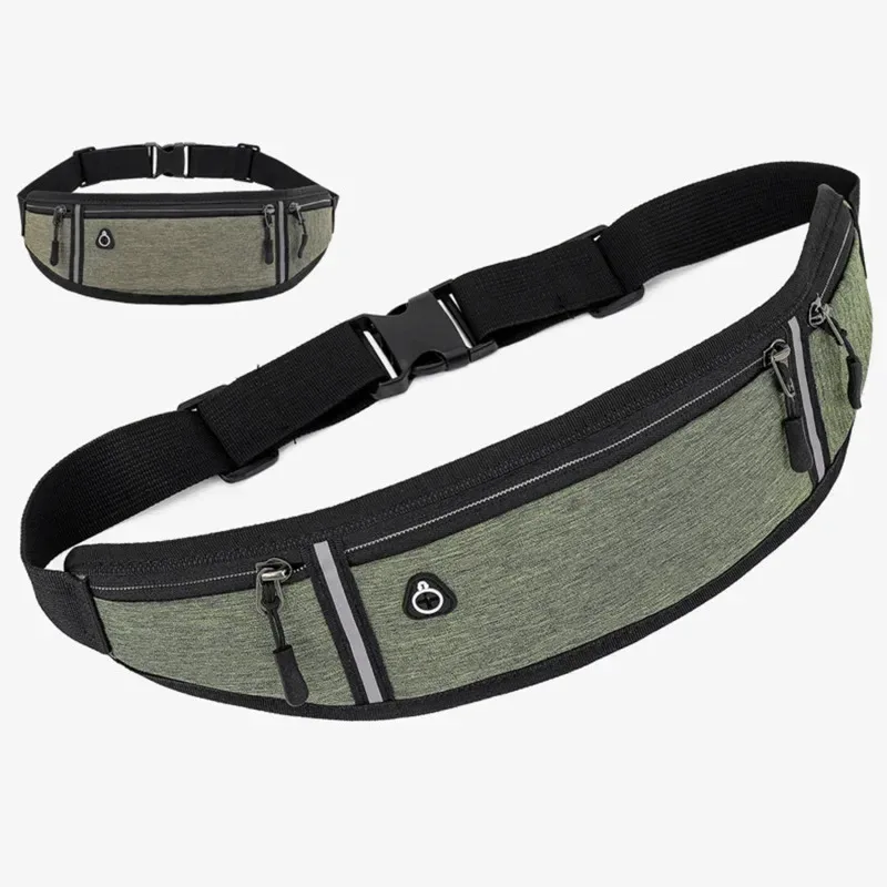 sac banane de taille unisexe pour hommes, sac de poitrine étanche, sac de sport de plein air, pochette en toile, pochette banane à bandoulière
