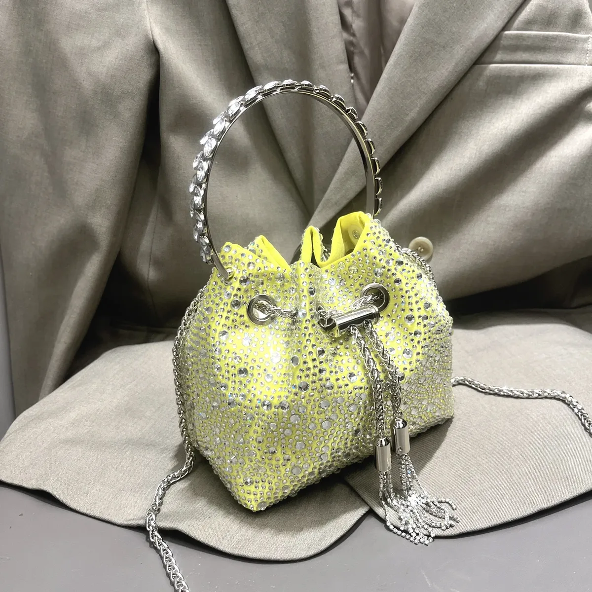 poignée strass pochette de soirée sacs à main et sac à main de luxe sac à bandoulière design brillant cristal pochette sac à main sac seau