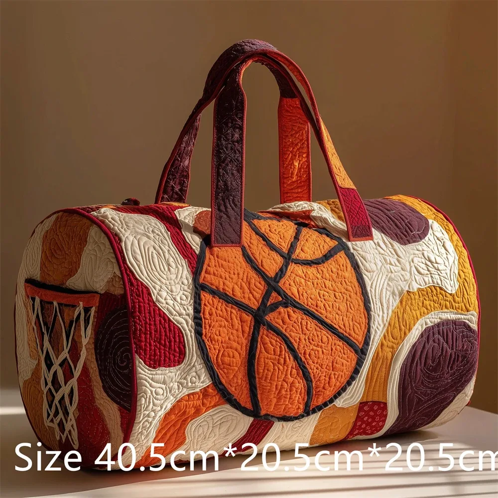 sac de sport matelassé imprimé en 3d pour le basketball, grande capacité, sac de voyage, sac de gym, sac de week-end, sac de nuit pour les fans de basketball unisexes