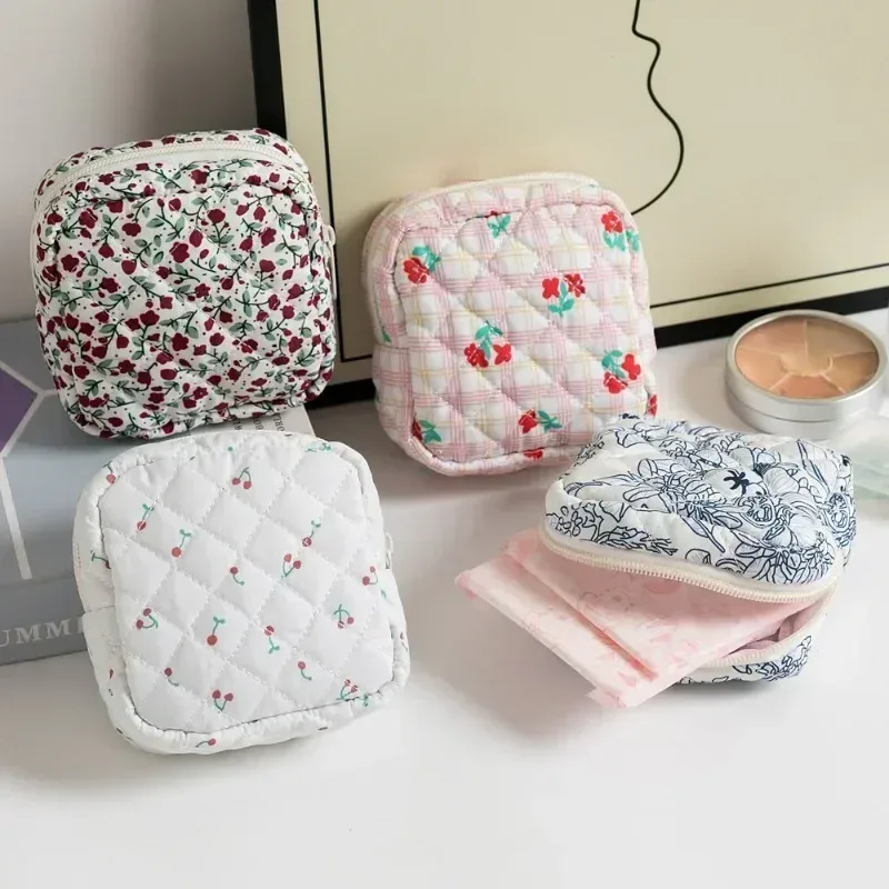 pochette de rangement pour serviettes hygiéniques, pochette menstruelle féminine, sac de rangement portable pour tampons, mini pochette de rangement pour maquillage et rouge à lèvres