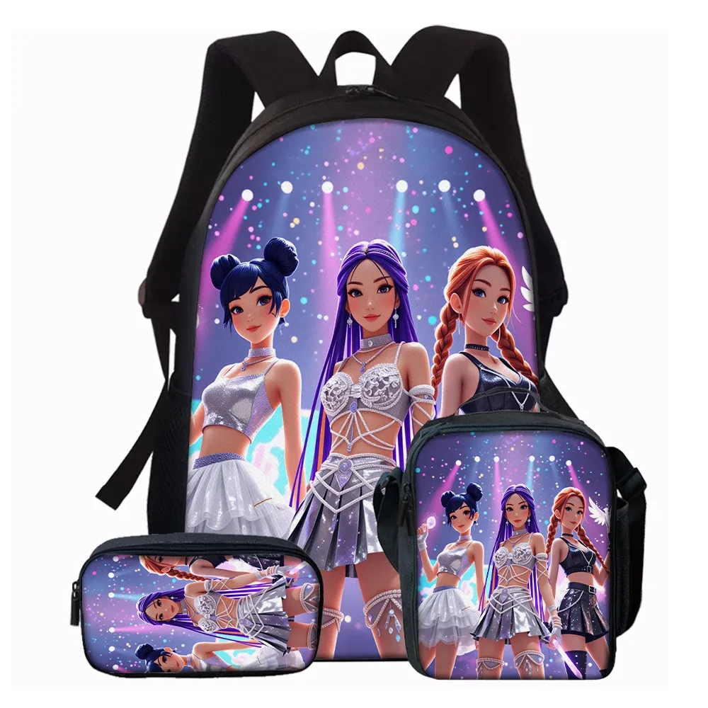 sac dos polyester motifs personnages danse violet étoiles accessoires cosmétique lunch usage journalier capacité litres