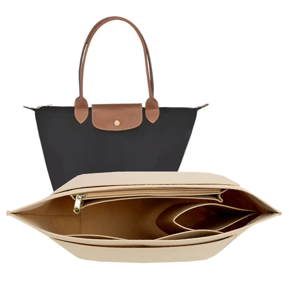 insert d'organisateur de sac à main, organisateur de sac en feutre pour organisateur de sac à main, 5 couleurs, 3 tailles