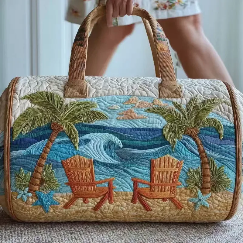 sac de voyage matelassé grande capacité, artisanat de matelassage 3d, sac de voyage, sacs fourre-tout, sac à main pour courtes distances