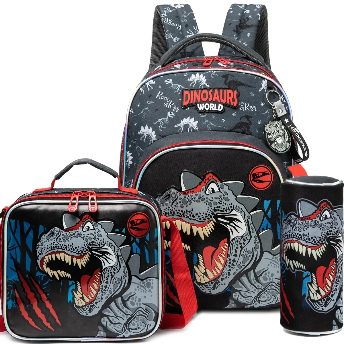 3 pièces sac à dos pour enfants fleur filles bookbag ensemble avec boîte à déjeuner primaire collège sac à dos pour voyage retour à l'école approvisionnement