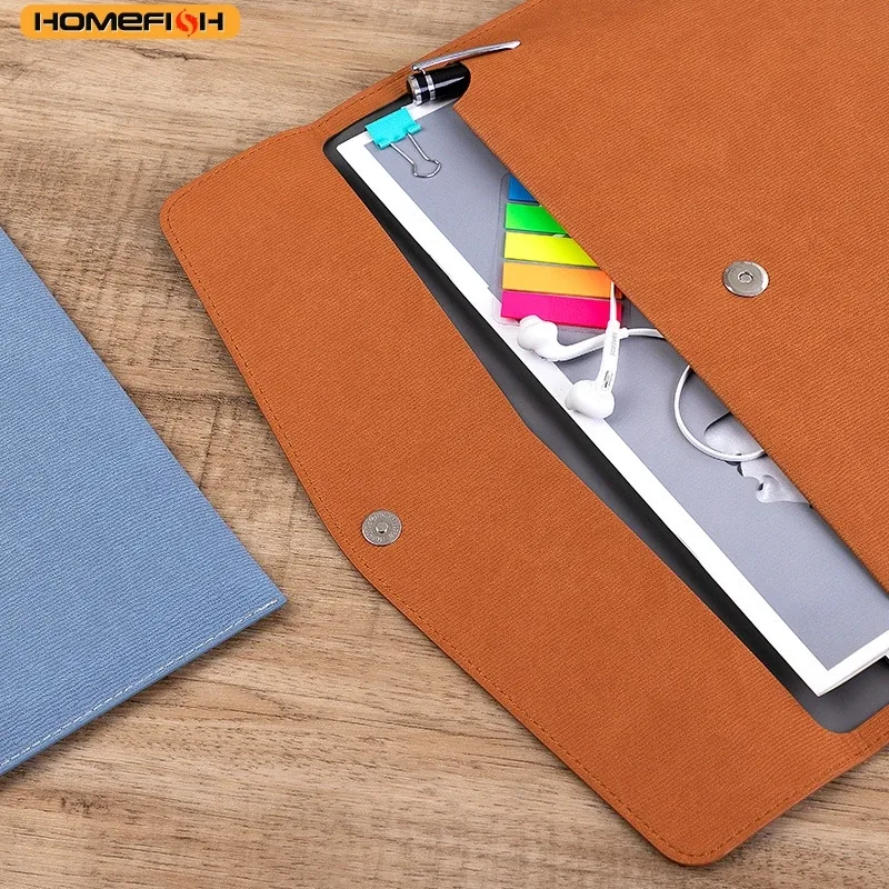 homefish pochette de rangement a4 grande capacité avec fermeture magnétique, simple, étanche, pour bureau et affaires