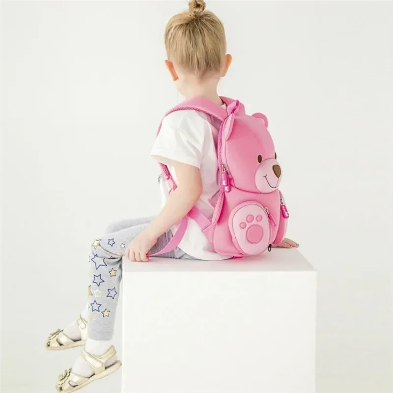 sac à dos rose en néoprène pour fille, observateur, cuillère à cuillère, mignon ours, pour l'école, maternelle, pour enfant, kawaii, plecak, nouvelle collection 2025