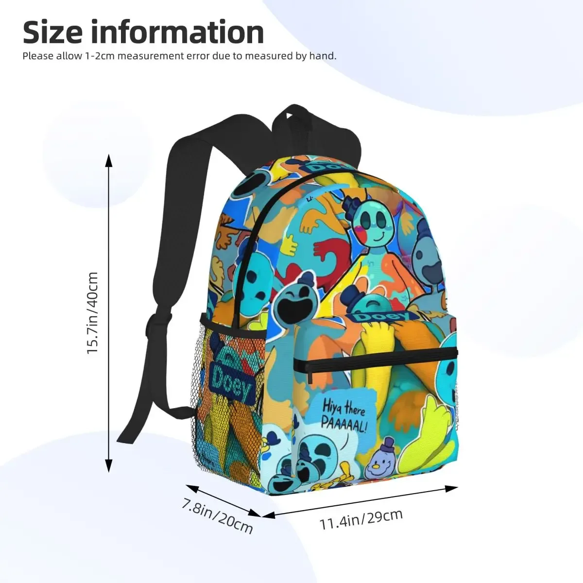 doey doughman horror pianosaurus sac à dos pour étudiants, sac d'école, sac à dos de randonnée, sac de voyage pour hommes et femmes, sac à bandoulière