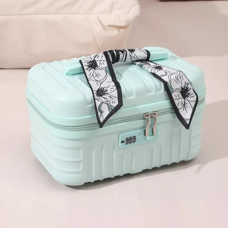 trousse cosmétiques abs noire blanche solides polyvalentes femmes voyage compression poignée confortable grande capacité séparation sèche humide organisée