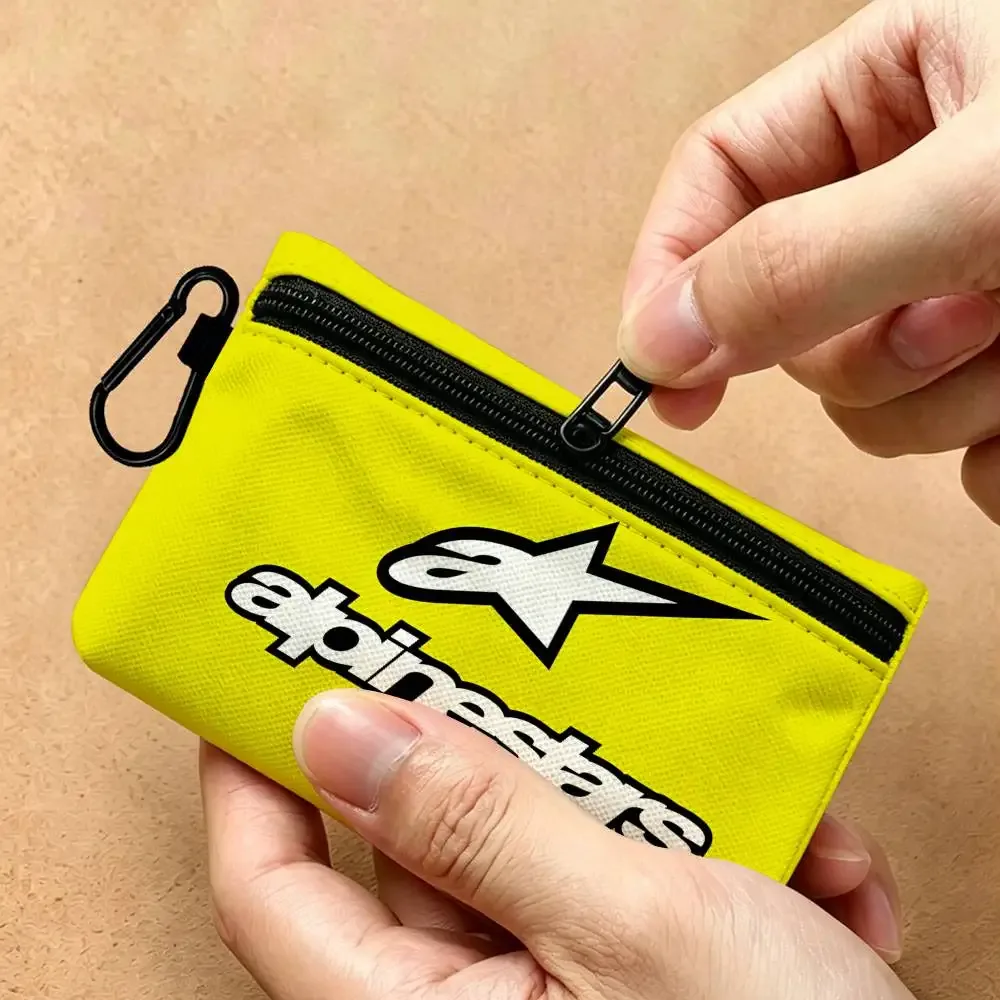 petite pochette multifonctionnelle en tissu oxford avec logo alpinestars, avec crochet, mini porte-monnaie, sac de rangement pour écouteurs