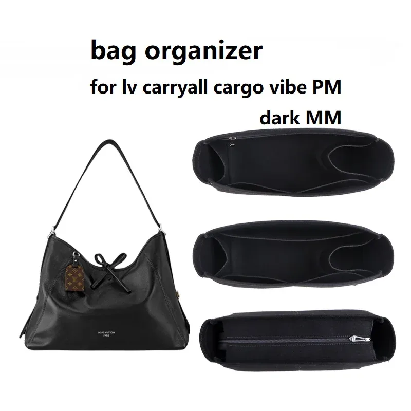 organisateur intérieur pour sac à main lv carryall cargo vibe pm dark mm, séparateur, protecteur, compartiment, personnalisé