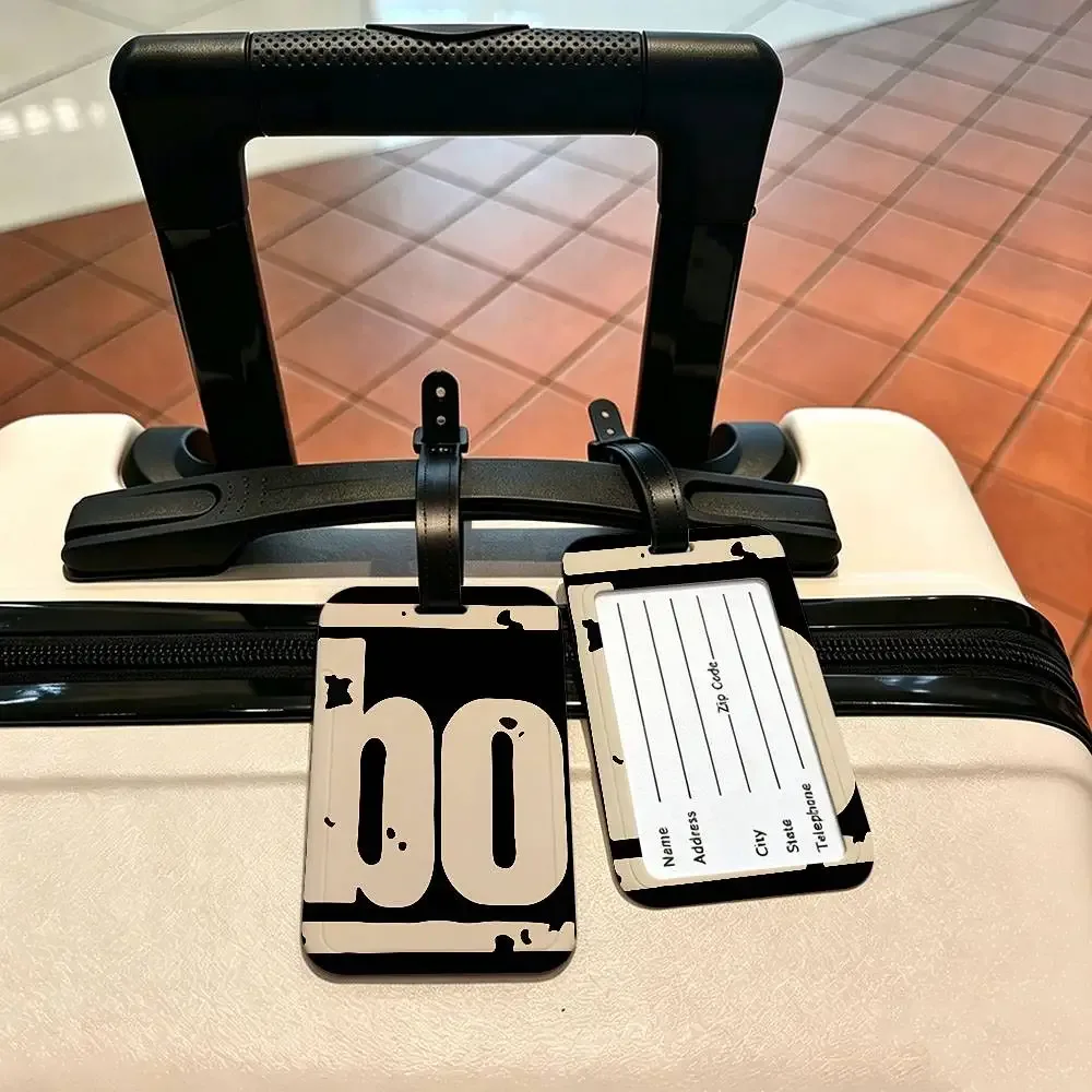 étiquette d'identification de bagage anti-perte en pvc hot band b-bohse o-onkelz, porte-carte d'information amovible, étiquette de bagage de voyage