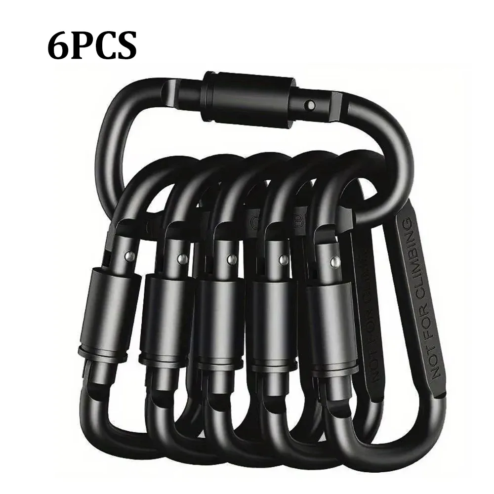 jeu de boucles en métal pour clé camping survie edc extérieur porte-clés clip alliage d'aluminium tactique mousqueton crochet mousquetons 4/6 pièces