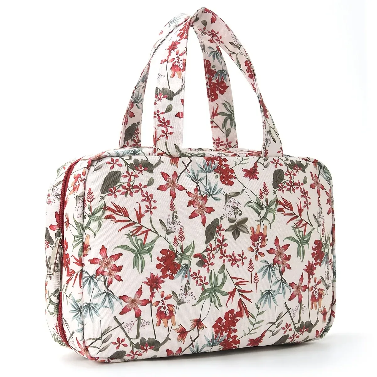 grande trousse de toilette et de maquillage suspendue pour voyage - sac de maquillage pliable léger et spacieux pour les soins de la peau, les articles de toilette et les médicaments