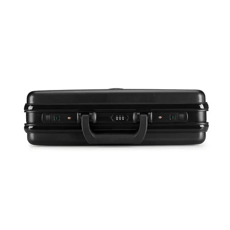 mallette d'affaires en abs et aluminium - valise de rangement pour outils avec serrure tsa, design portable et compartiments pour bagages à main
