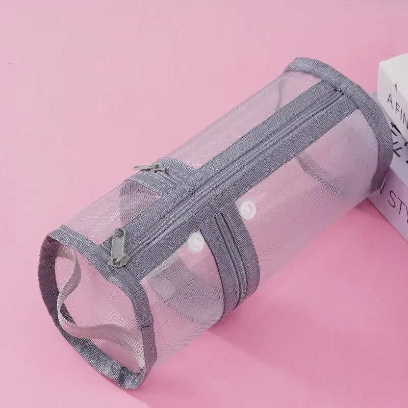 trousse de toilette de voyage en maille respirante avec poches de rangement verticales pour les vacances et les voyages d'affaires