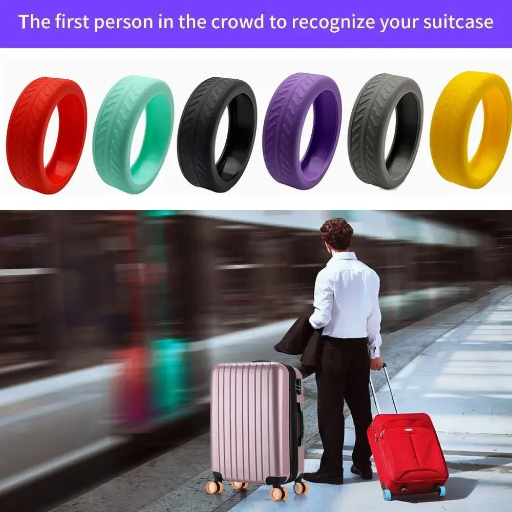 boucle protection roulettes bagages silicone choix couleurs haute qualité accessoire voyage maintenance équipement bagage