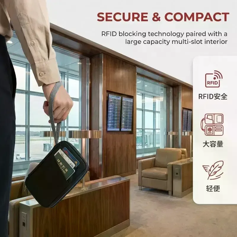 porte-passeport de voyage, housse imperméable, protection rfid, portefeuille de voyage familial, organiseur avec plusieurs emplacements pour cartes