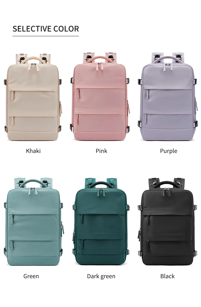 sac à dos pour ordinateur portable 15.6 pouces pour femmes et adolescentes, sac à dos d'école avec chargeur usb, sac à chaussures indépendant, sac à dos de voyage, sac à dos d'extérieur