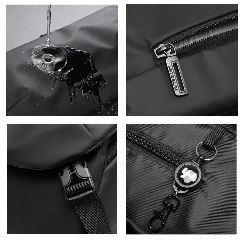 moyyi – sac messager à rabat pour ordinateur portable, sacoche de voyage étanche pour hommes, sac à bandoulière fin pour livre d'école