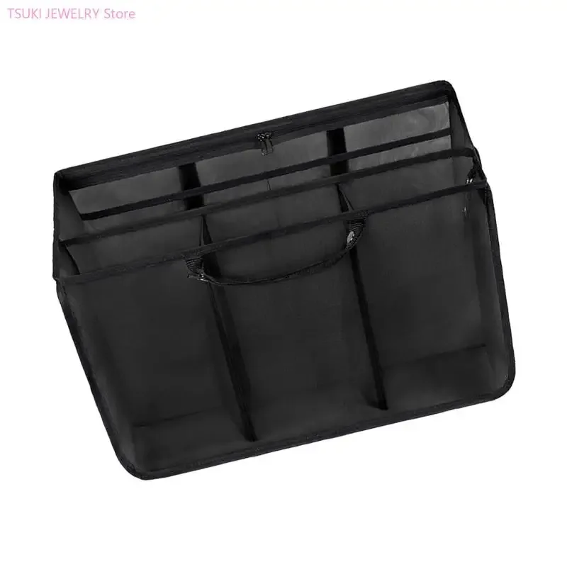 organisateur voyage sac plage tissu ripstop maille poignées latérales rose noir marron compartiments pochette zippée clip mousqueton