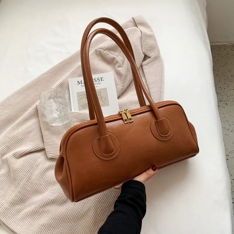 sac à main en cuir classique, sac rétro simple à porter sous le bras, sac fourre-tout élégant et stylé pour femme, sac à bandoulière polyvalent pour tous les jours