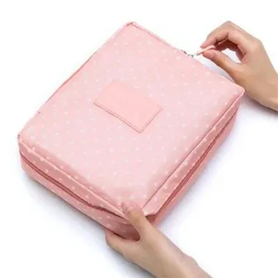 trousse de maquillage de voyage portable pour filles, étanche, multi-compartiments, multifonctionnelle, organisateur de toilette pour femmes