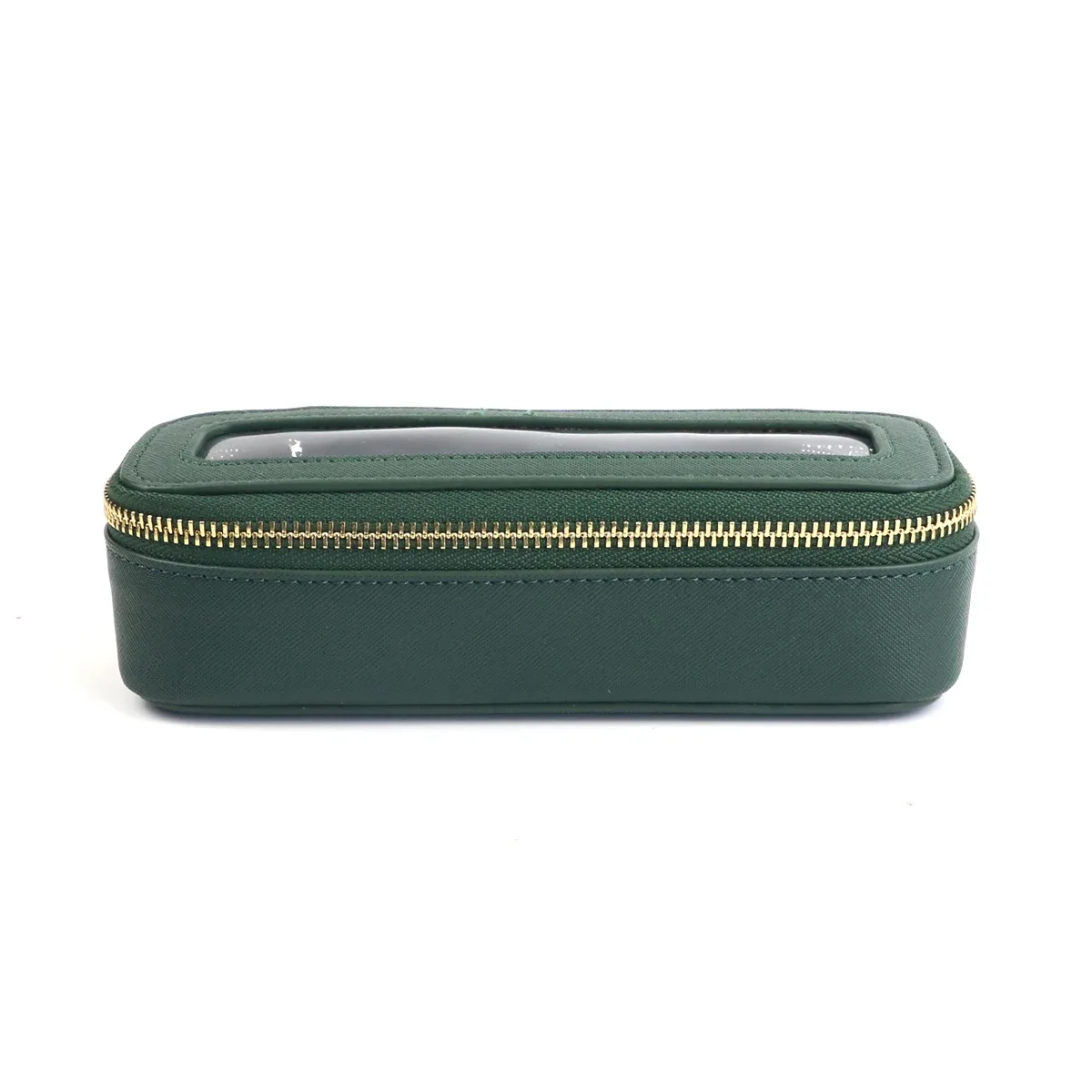 sac de rangement portable en cuir pu transparent personnalisé pour pinceaux de maquillage, accessoire de rangement pour articles de toilette quotidiens