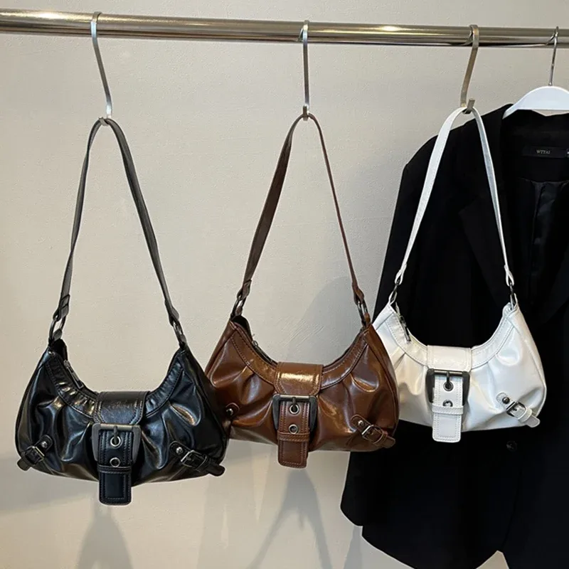 sac à bandoulière plissé rétro y2k pour femme, style maillard, sac sous le bras, pochette, sacs à main pour voyage, travail, shopping – vente chaude