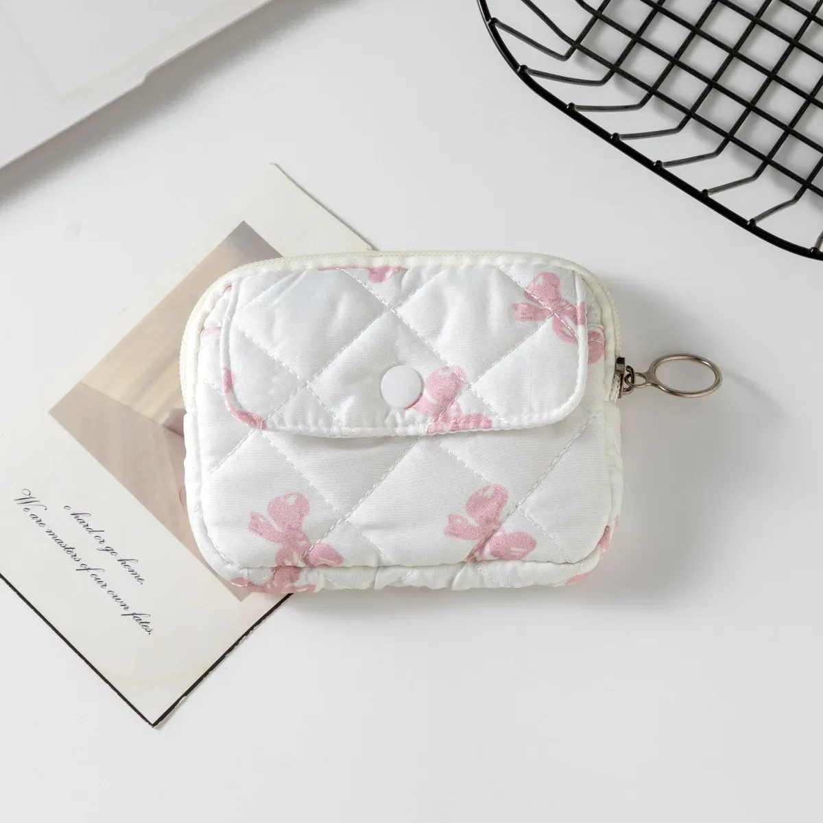 mini sac à cosmétiques carré mignon pour femmes, pochette de rangement pour serviettes hygiéniques, rouge à lèvres, petits sacs de maquillage à fermeture éclair