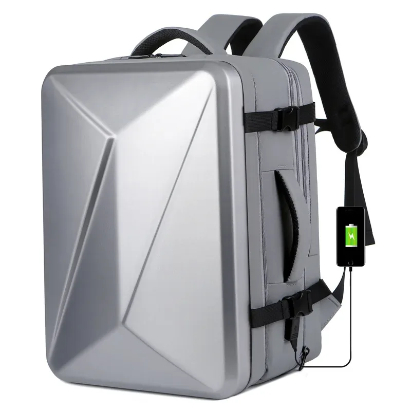sac à coque rigide sr pour ordinateur portable de grande capacité usb, sac de voyage en matériau abs, valise étanche pour ordinateur portable, mode commpiedmont, 17 pouces