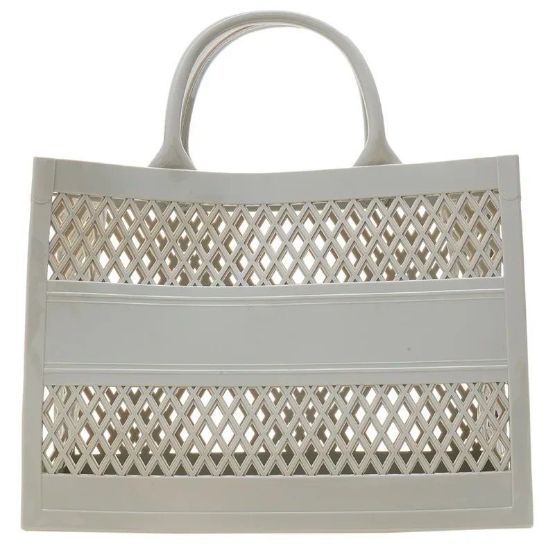 2025 nouveau grand sac de plage en caoutchouc pvc imperméable plage voyage pique-nique panier de rangement femmes shopping sacs à main sac gelée sac fourre-tout ins