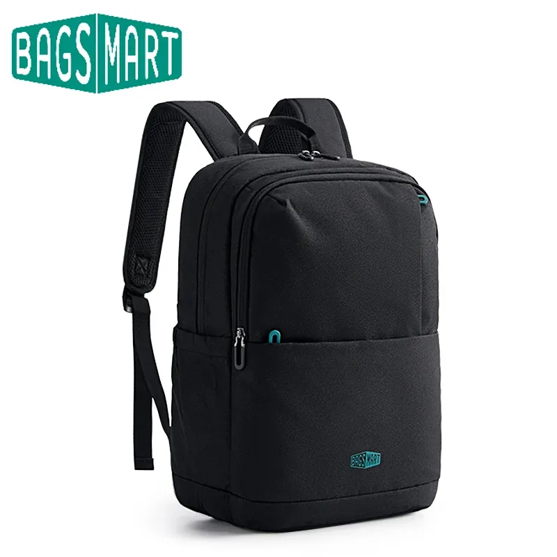 sac dos polyester unisexe noir gris grande capacité transport quotidien voyage affaire poche latérale zippée confortable résistant travail plein air