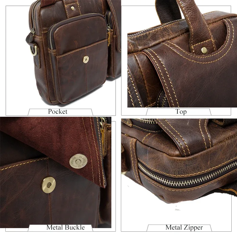 westal-sac en cuir véritable pour hommes, étuis à bombes, sac pour ordinateur portable, fourre-tout pour documents, sacs de bureau pour hommes, sacs de messager, 8002