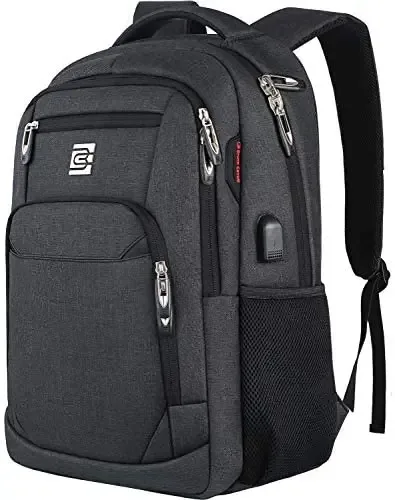 sac à dos antivol pour ordinateur portable 15.6 pouces, pour voyage d'affaires, avec port de chargement usb, convient aux femmes et aux hommes