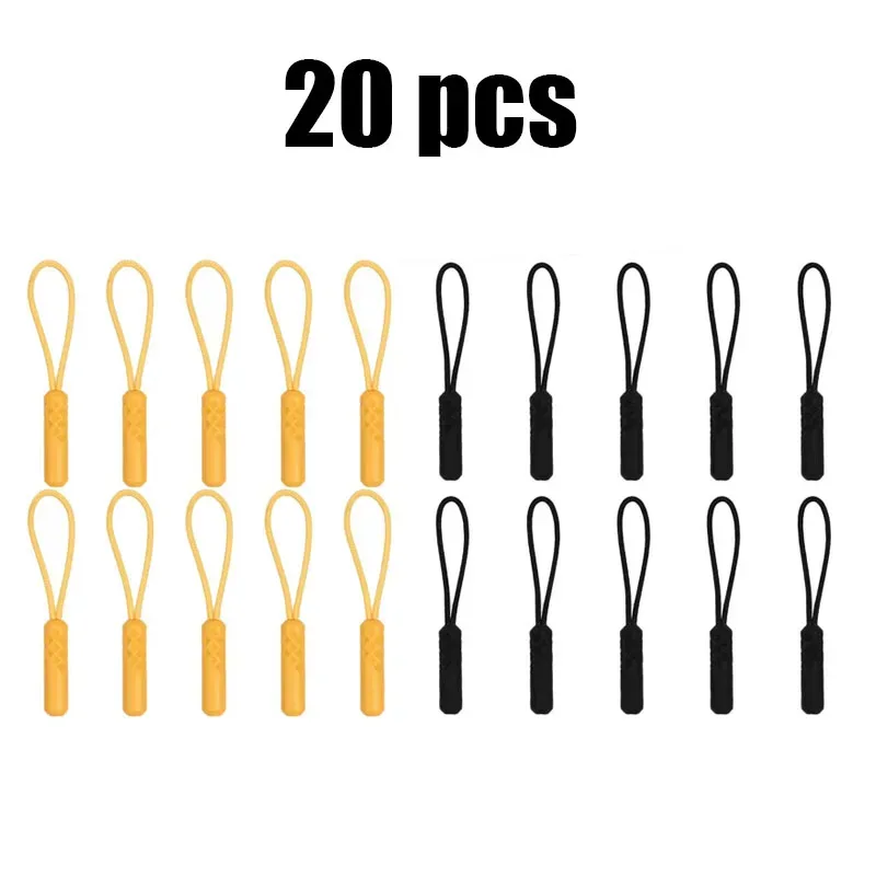 10/20 pièces tiroir de fermeture éclair, embout de remplacement pour cordon, clip de fixation pour boucle cassée, languette de fermeture éclair pour sac de voyage, valise, tente, sac à dos