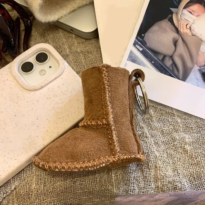 porte-clés mignon pour sac à dos, accessoire de sac à dos, bottes, décor de téléphone, cadeau d'hiver, pendentif de sac de luxe à la mode