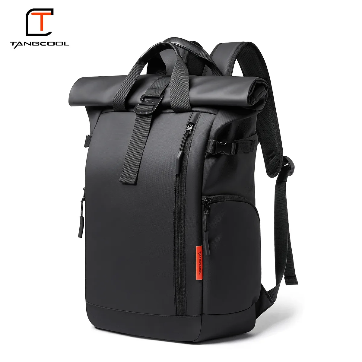 tangcool sac à dos étanche à enroulement, grande capacité, extensible, pour ordinateur portable de 15,6 pouces, sac de voyage de loisirs, sacs de randonnée et de camping