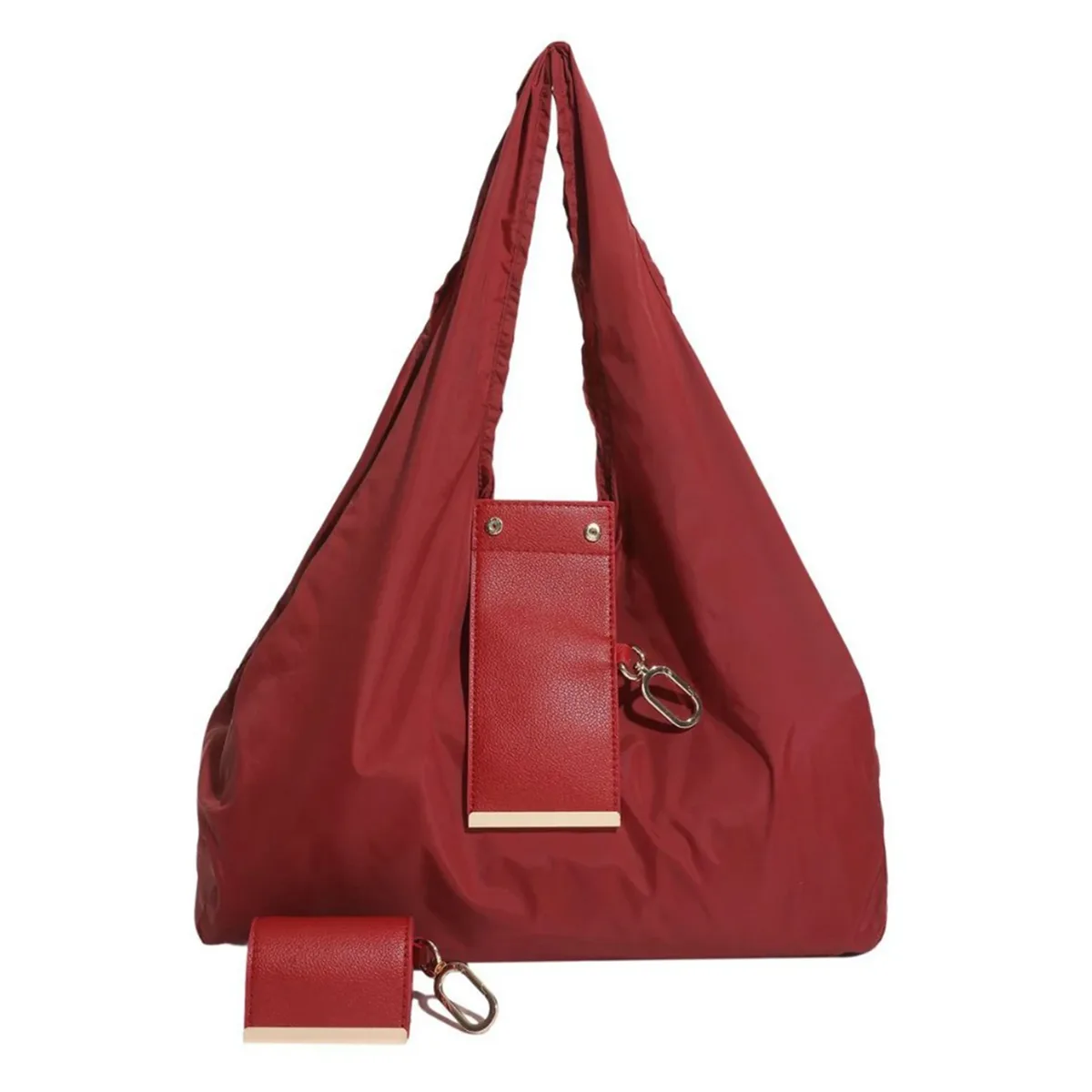 sac fourre-tout réutilisable mini format porte-clés, grande capacité, léger, pliable, sac de courses écologique, porte-clés extensible, sac réutilisable