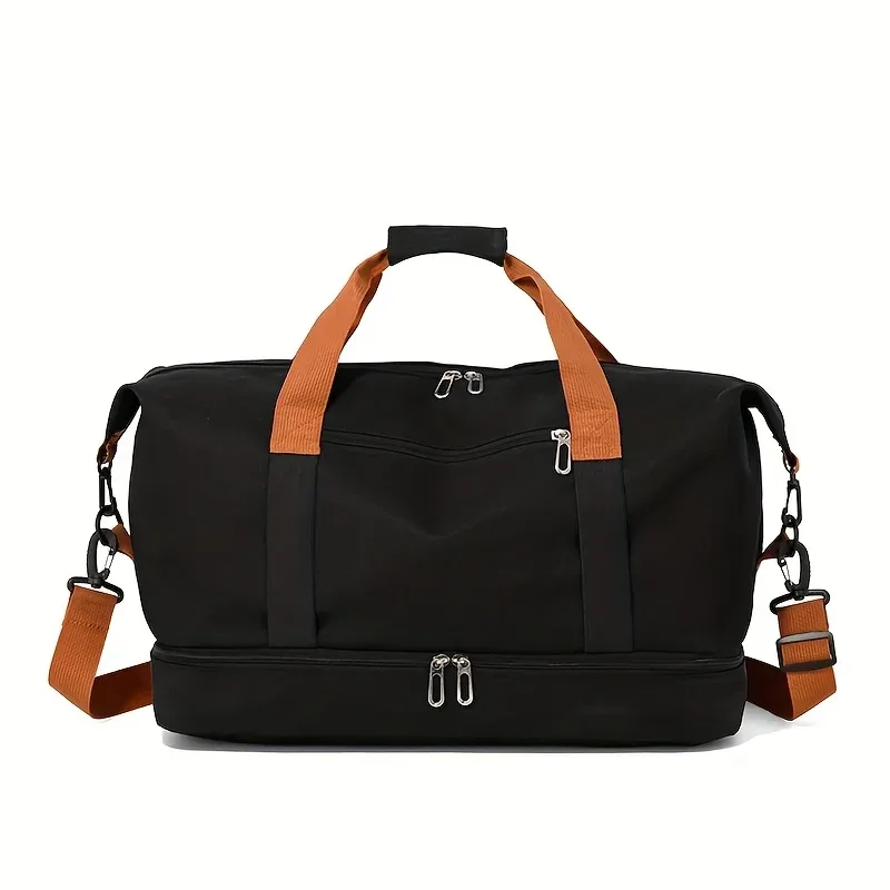 sac de voyage élégant et tendance, grande capacité, sac de sport et de gym avec compartiment à chaussures indépendant, sac de week-end et de nuit