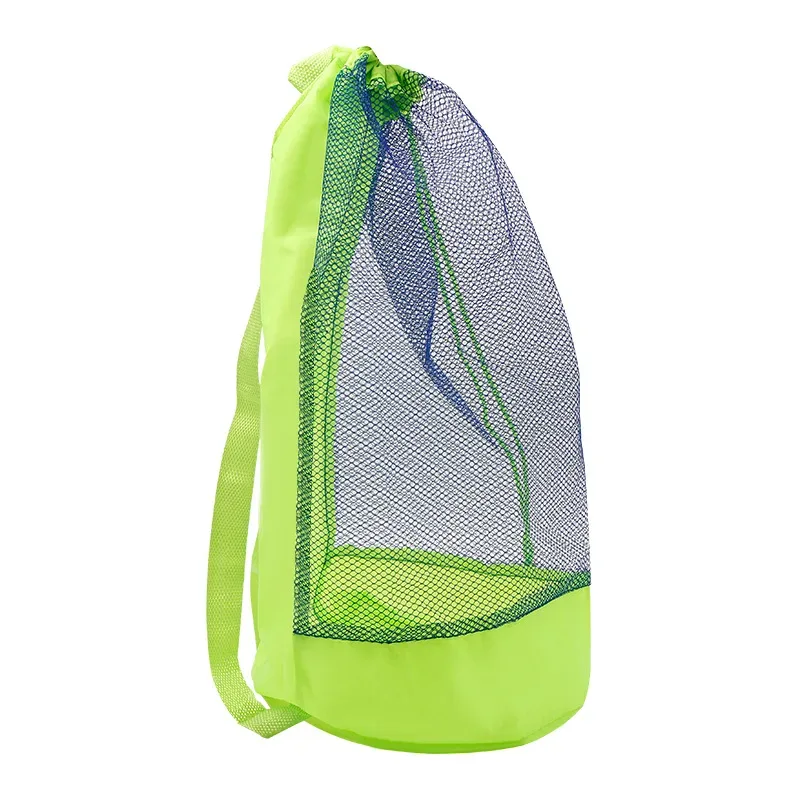 sac de plage pliable et portable en maille, 1 pièce, sac de natation, paniers de jouets de plage, sac de rangement, sacs étanches pour natation en plein air, sac sec