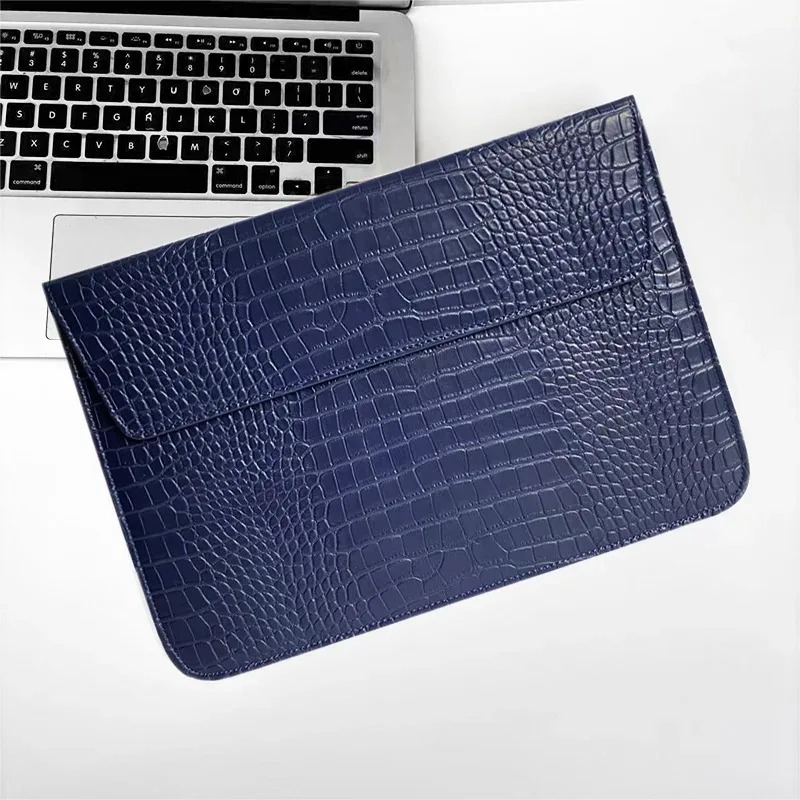 housse pour ordinateur portable avec initiales personnalisées gratuites pour macbook air 13, 13.3, 15.4, retina, unisexe, enveloppe en cuir, pochette pour ordinateur portable