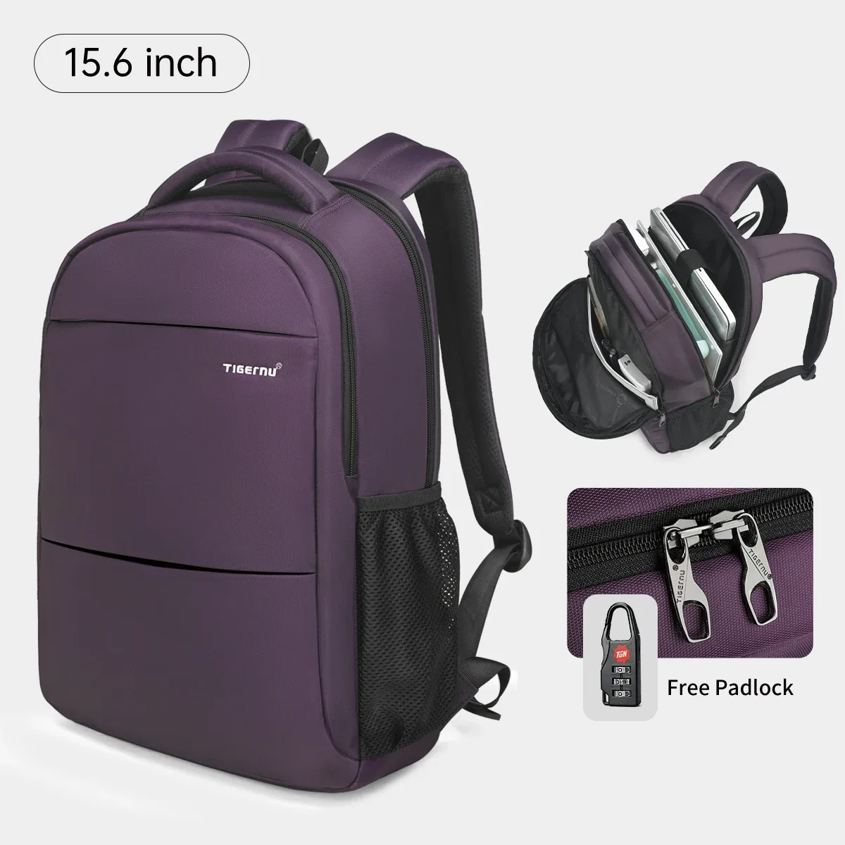 tigernu sac à dos antivol pour femmes grande capacité 15.6 pouces sac à dos pour ordinateur portable sac de voyage cartable pour femmes filles