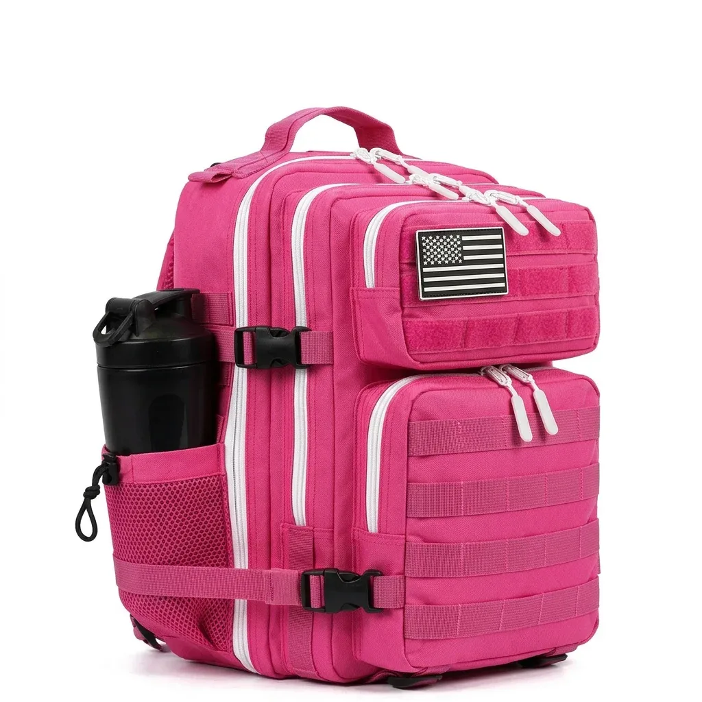sac à dos tactique 25l pour femmes voyage en plein air randonnée bug out sac week-end exercice athlétisme sac à dos de gymnastique avec double porte-gobelet