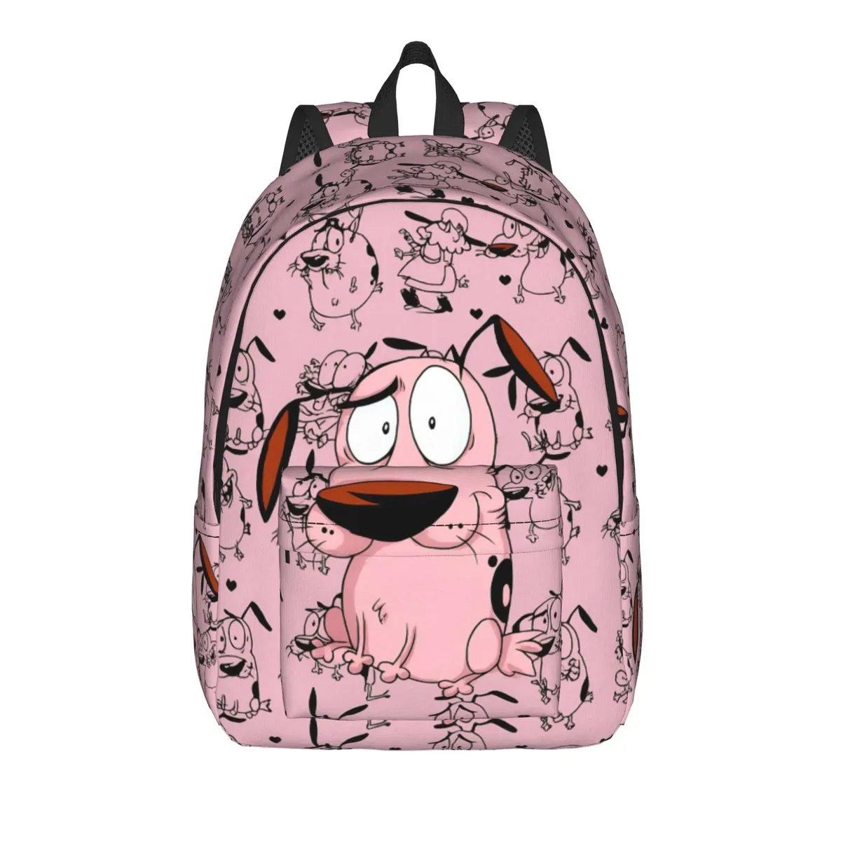 sac à dos cool courage le chien lâche - cadeau idéal pour étudiants, sac de travail, sac à dos de jour pour hommes et femmes, sacs en toile pour l'université
