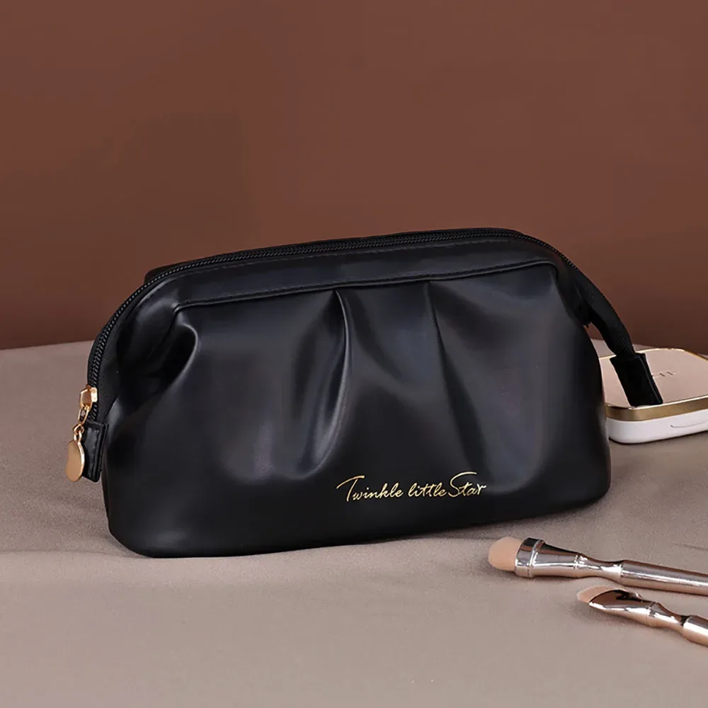 sac de maquillage étanche en pu, sac à main de grande capacité, sac à fouet avancé, sac de voyage à main, nouveau, 1 pièce, 2 pièces