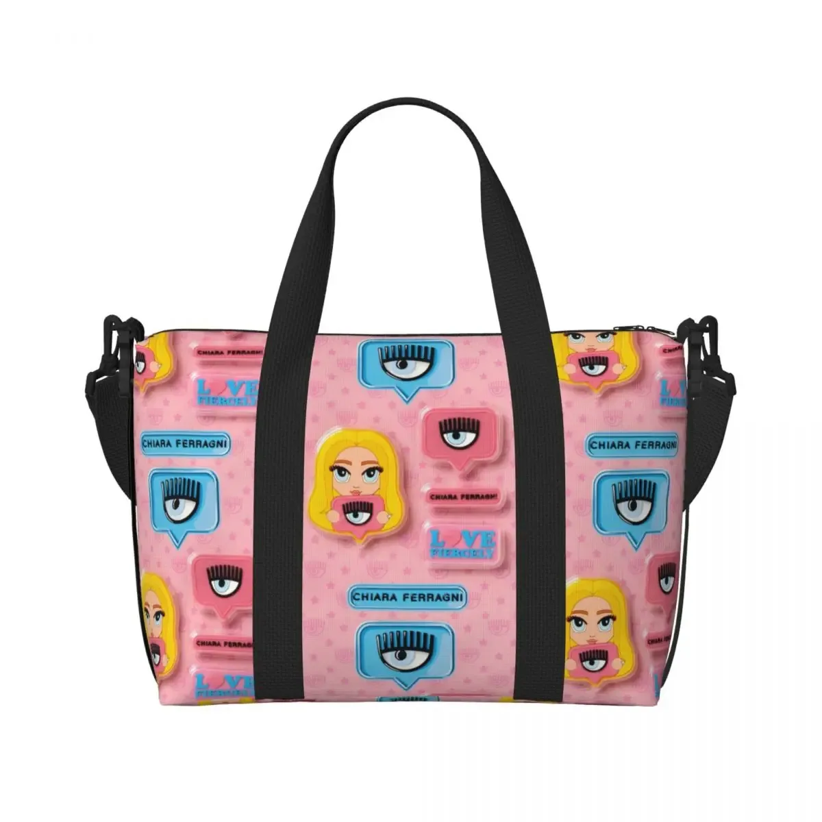 mode personnalisée yeux chauds f-erragnis c-chiaras sac fourre-tout de plage femmes grand compartiment plage salle de sport sacs de voyage