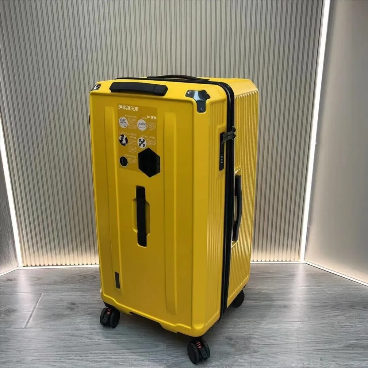 valise de grande taille avec cinq roues et frein, bagage cabine en pc de 30 pouces, valise de voyage avec serrure tsa, 22/26/34 pouces