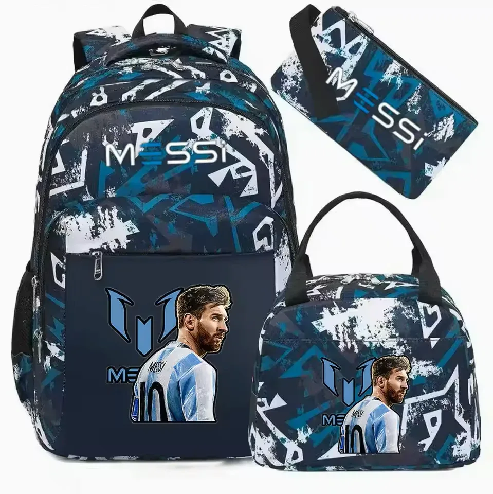 nouveau football messi sac à dos pour adolescent garçon fille retour à l'école sac étudiant cartable loisirs voyage sport sacs à dos décontractés