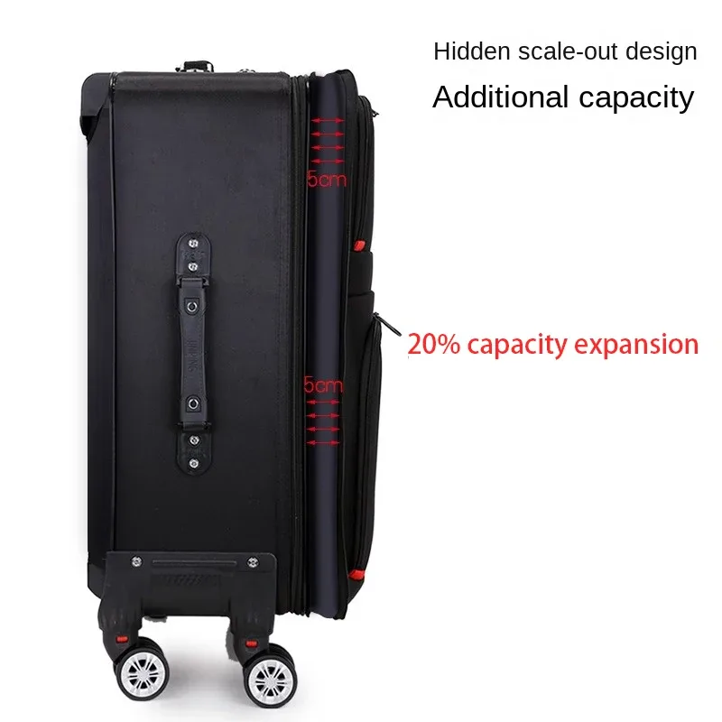 valise pc noir gris rouges roulettes toupie compartiment frontal poignées latérale supérieure grande capacité bagages voyage