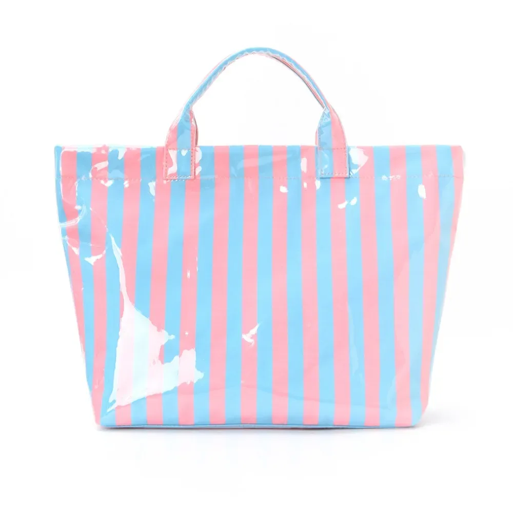 sac à main de voyage en polyester, design rayé, grande capacité, bagage à main, sac à bandoulière, valise de rangement pliable, accessoires de voyage